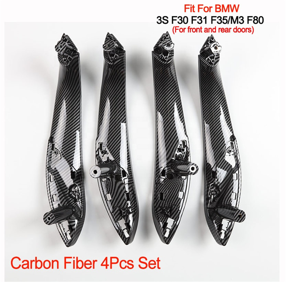 Carbon Pattern Inner Interior Door Handle Car Covers 51417279315 51417279316 51427281469 51427281470 for BMW 3 Series F30