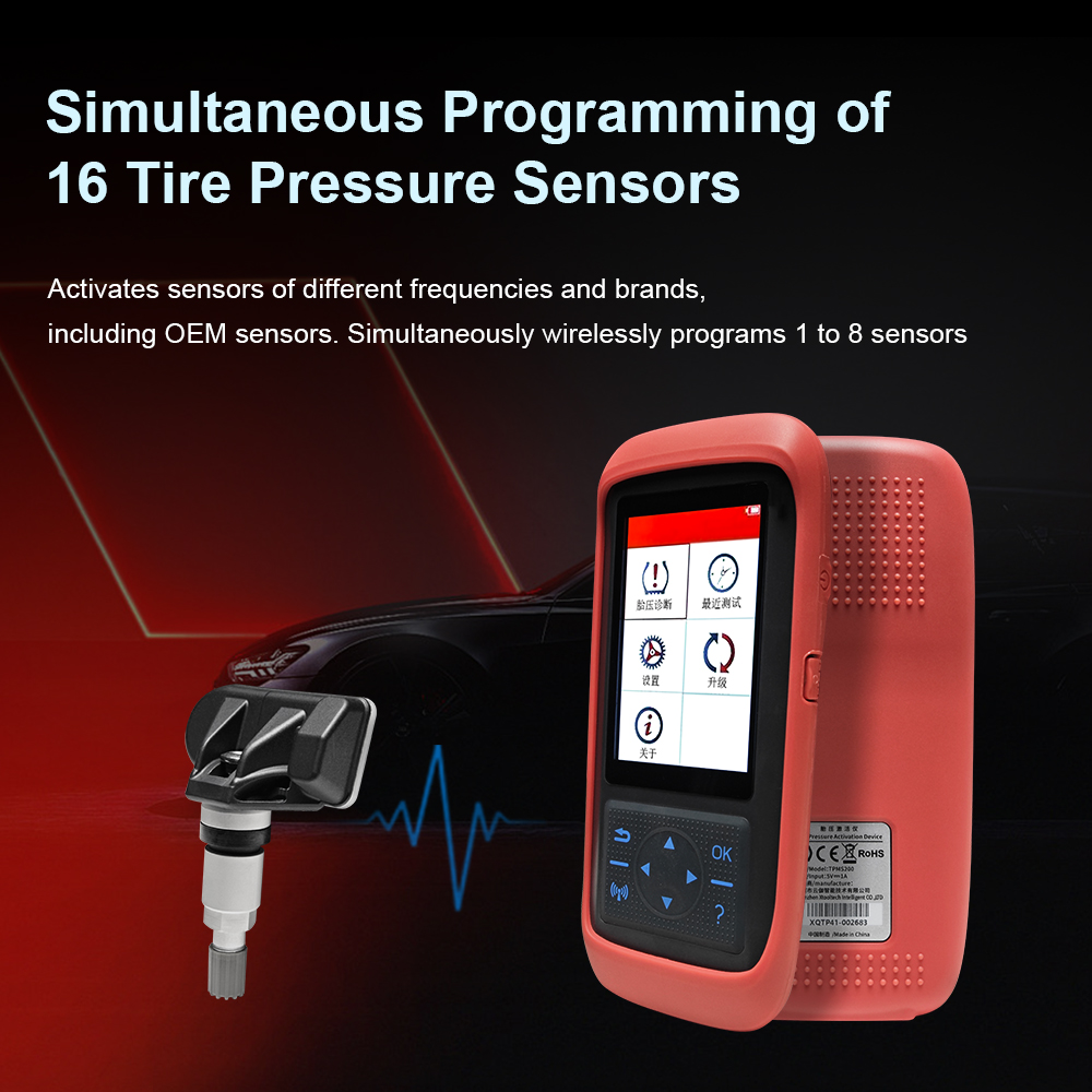 New Automotive Sensors 315+433MHz Dual Frequency Programmable Sensor with OBD TPMS XQTP41