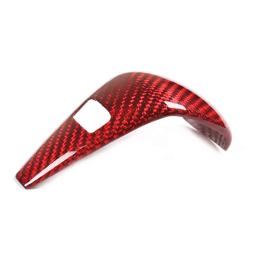Johhar Real Carbon Fiber 3K Twill Glossy Shift Knobs Head Sticker Cover Trim Tuning Interior Parts for BMW X5