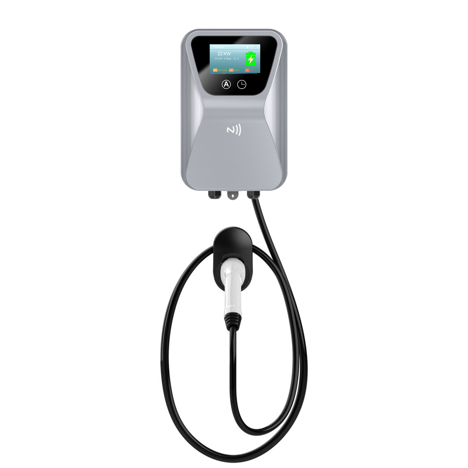 7kW 11kW 22kw Homeuse AC Wallbox EV Charger Type2 APP Control Without Screen Ev Charger