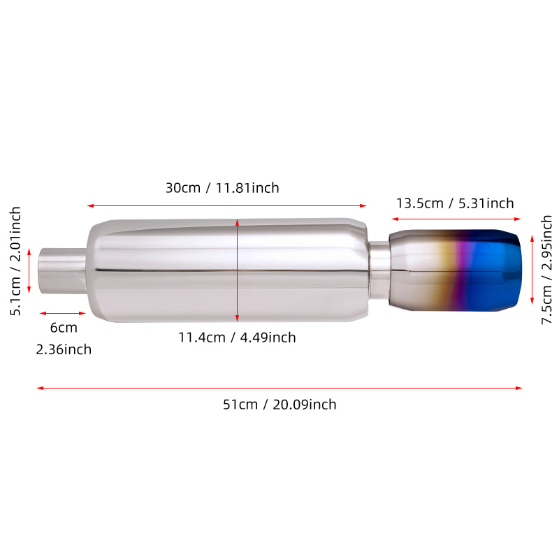 Exhaust System Parts High Performance Universal Car Exhaust Tips Muffler Tip Tail Pipe