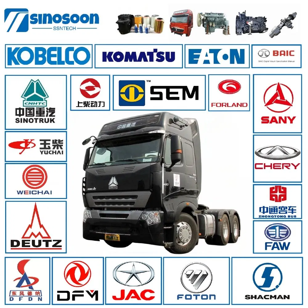 Shacman FAW Foton Sinotruk HOWO Sitrak Nx Tx Max Jh6 T5g C7h Truck Parts Body Parts Engine Parts Chassis Parts Bus Parts Trailer Parts Weichai Engine Parts