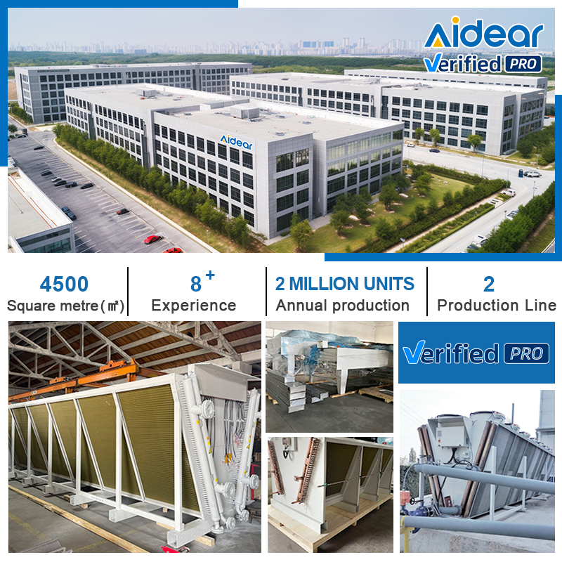 Aidear Free Cooling System District Heating Radiator Dry Cooler Core Components with Motor and Pump
