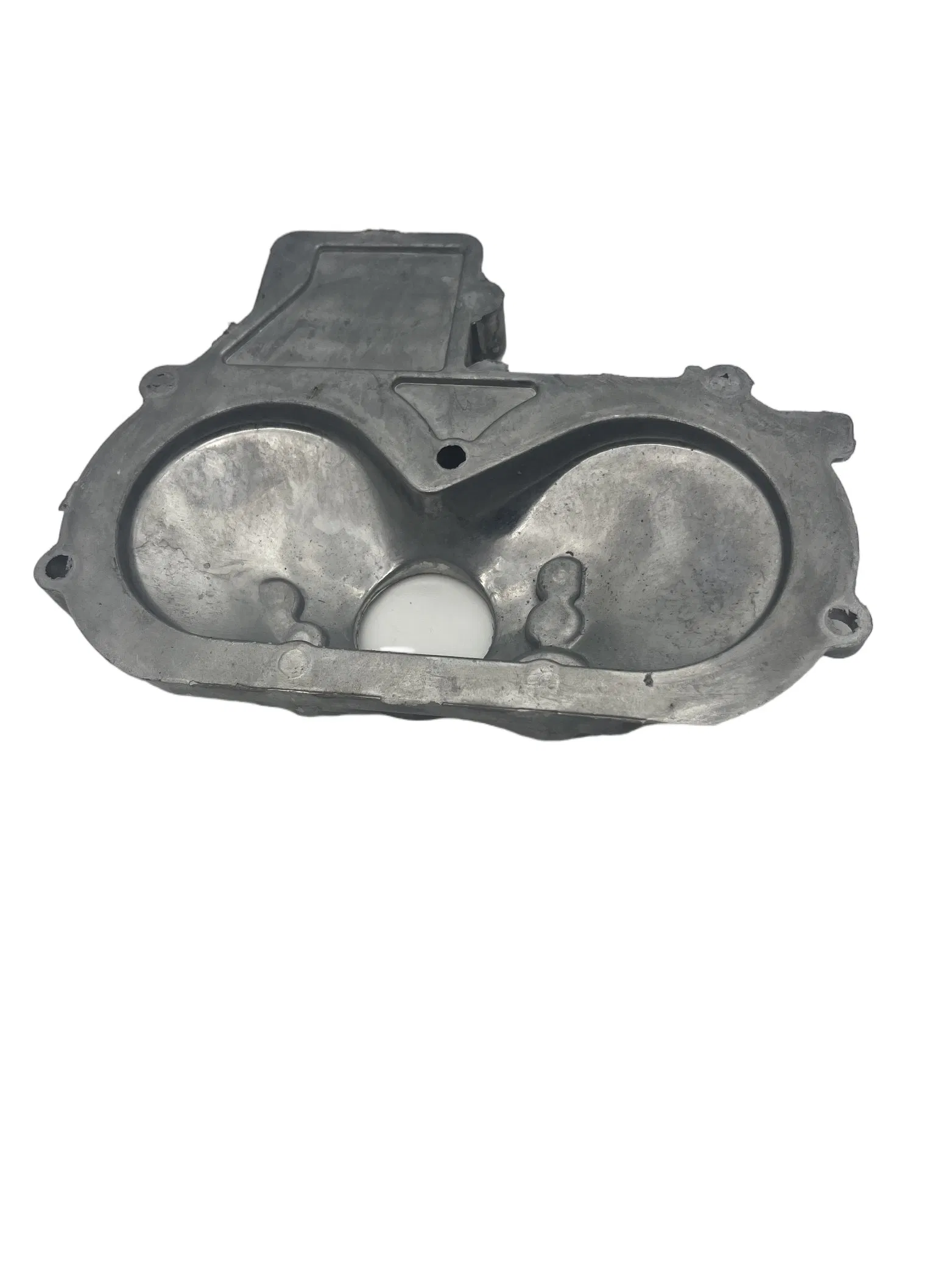 Component of a Mechanical Device, Possibly an Engine or Transmission Housing Part.