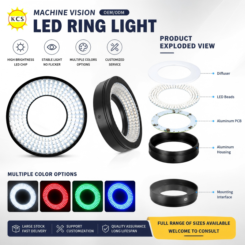Special Wavelength UV IR 24V Industrial LED Ring Light for Machine Vision Invisible Defect Detection