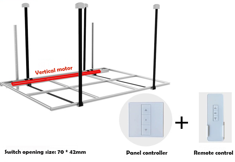 JP Motorhome Electric 220V Horizontal Or Vertical Panel Switch Bed Liftmotorized Rv Bed Lift