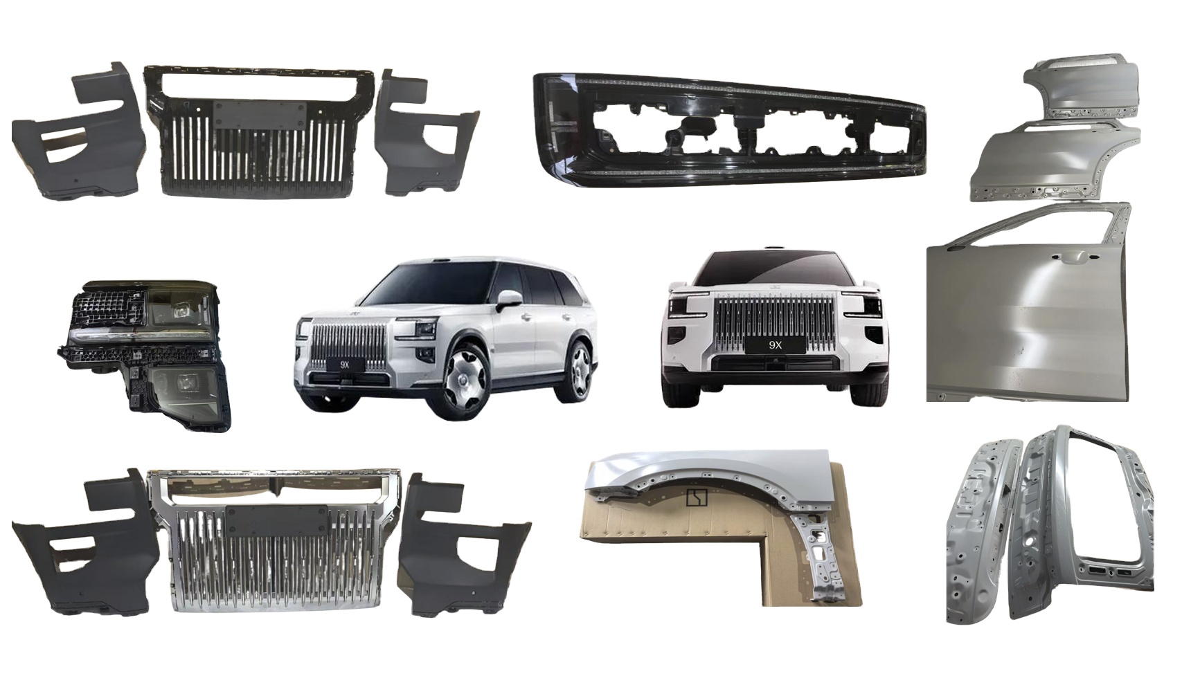 Complete Original Exterior Accessories Fit 2024 Zeekr 9X, Full Range Body Parts Ready Stock