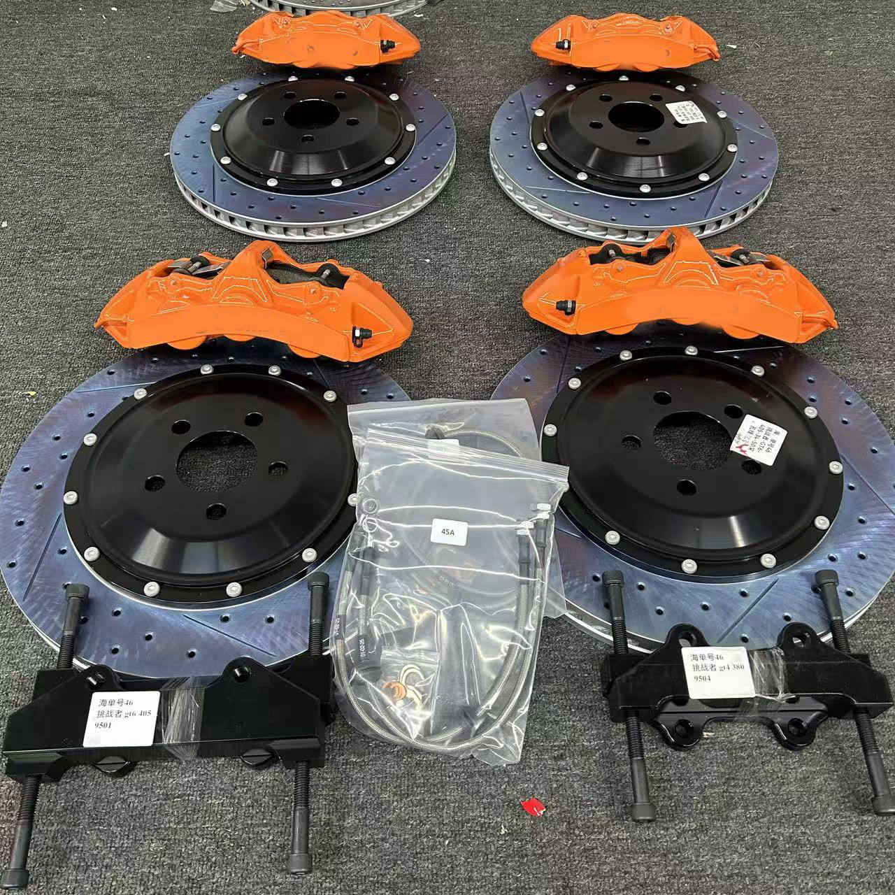 Upgrade Brake System 6 Piston Brake Caliper Kit 6 Pot Big Brake Kit for Dodge Charger Challenger Viper RamSRT-1 RamTruck