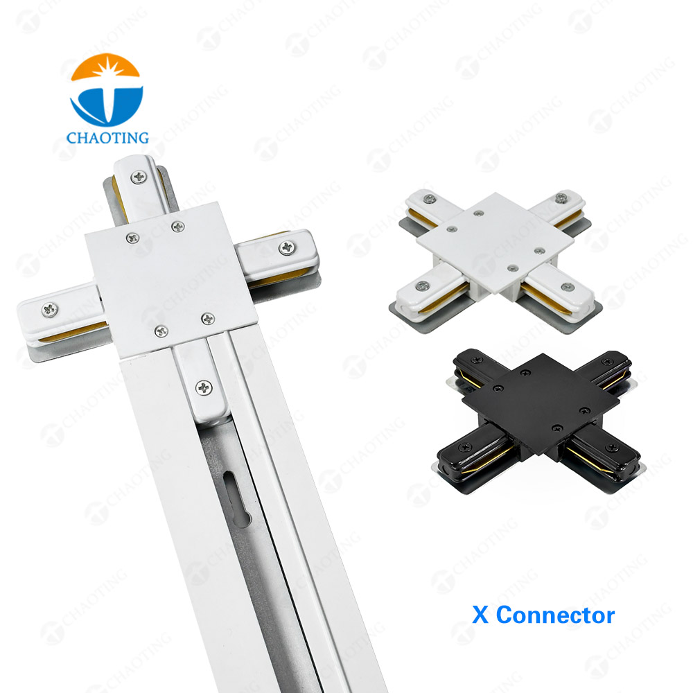 Wholesale Price 2 Wire Recessed Lighting Track Rail I Connector Electric Accessories Parts for 2Wires Track Light System Fixture