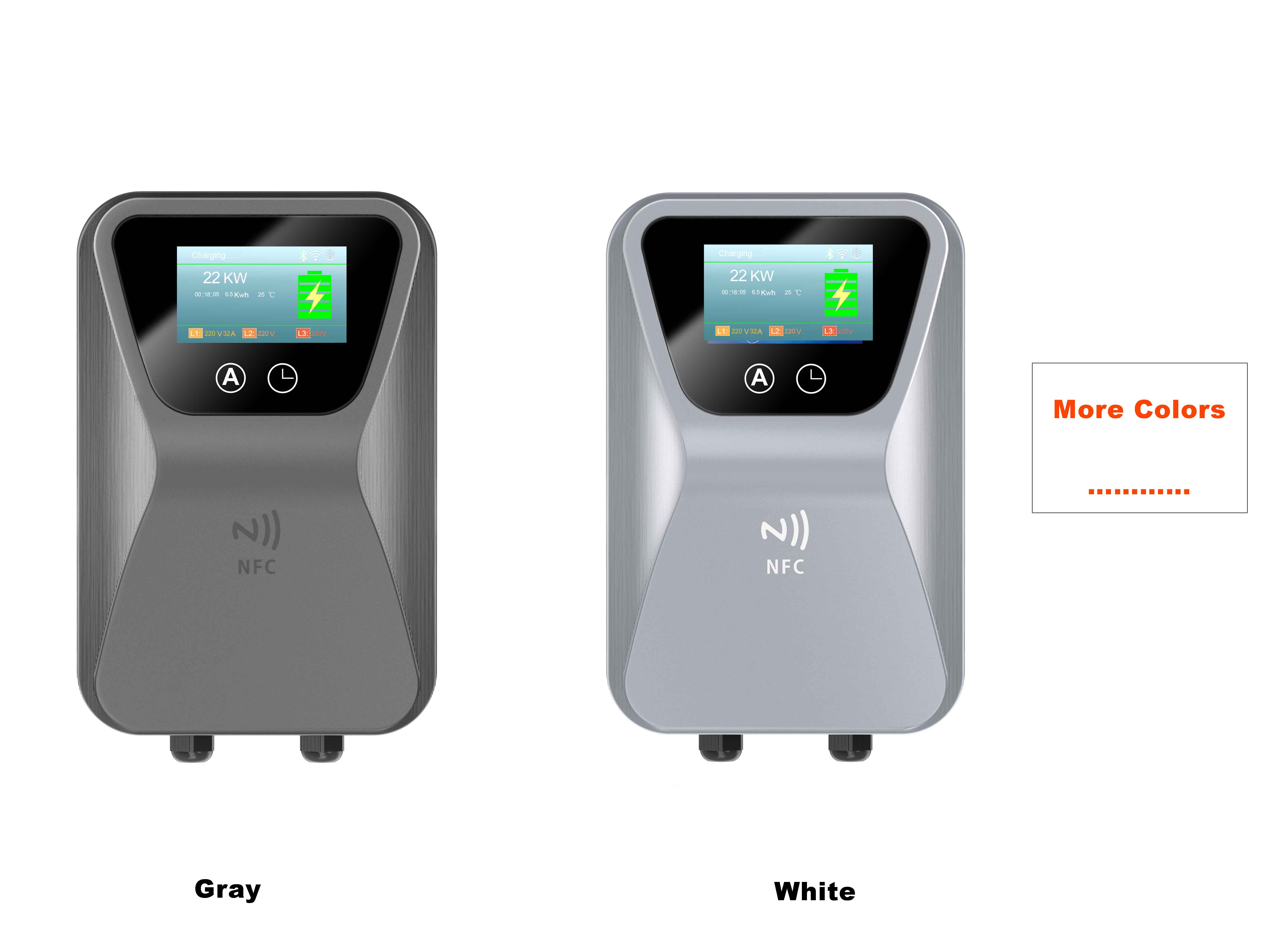 7kW 11kW 22kw Homeuse AC Wallbox EV Charger Type2 APP Control Without Screen Ev Charger