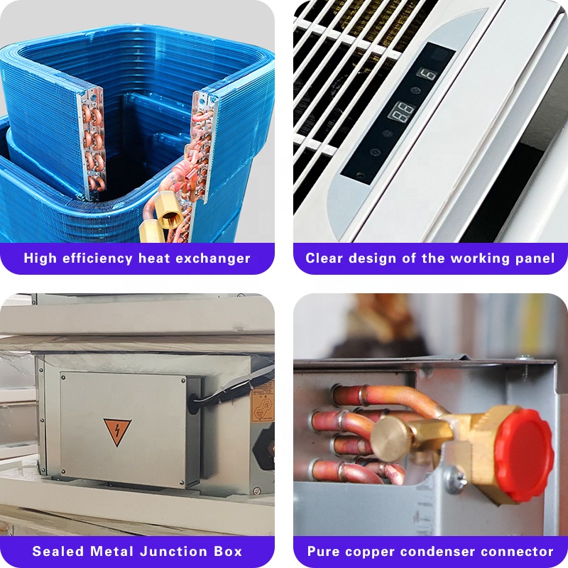 High Quality Industrial Suspended Ceiling Fan Coil Units AC Motor Customizable Indoor Central Air Conditioning Units for Cooling