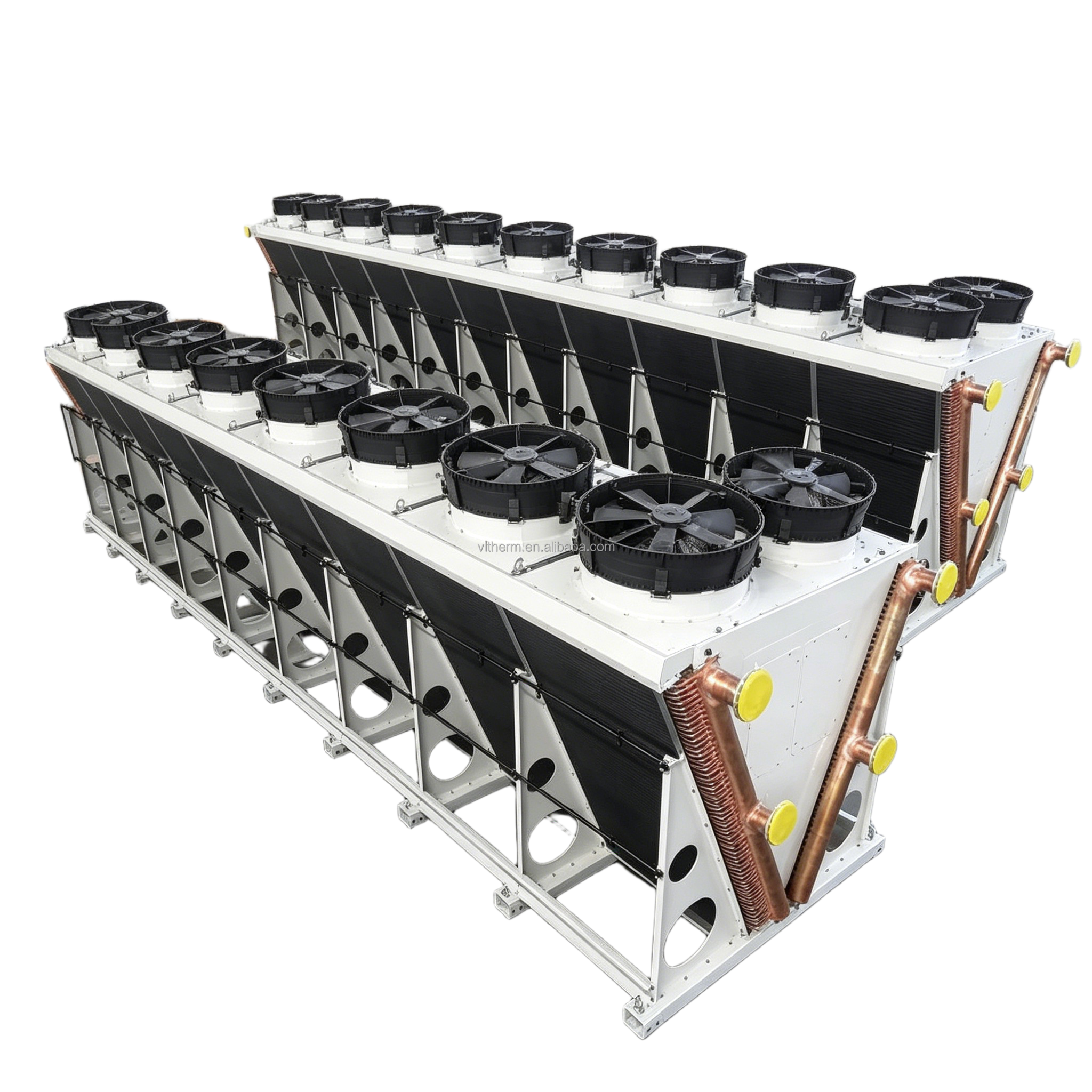Vltherm Industrial V-Type Dry Cooler Air Cooling System with High Efficiency Axial Fan and Pump Core 380V~480V -30~60C