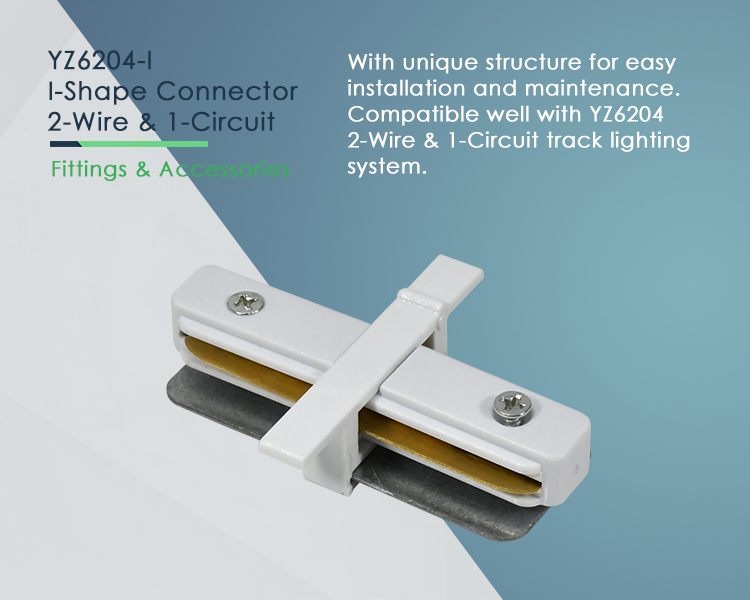 2 Wire Track Rail Electric Connector
