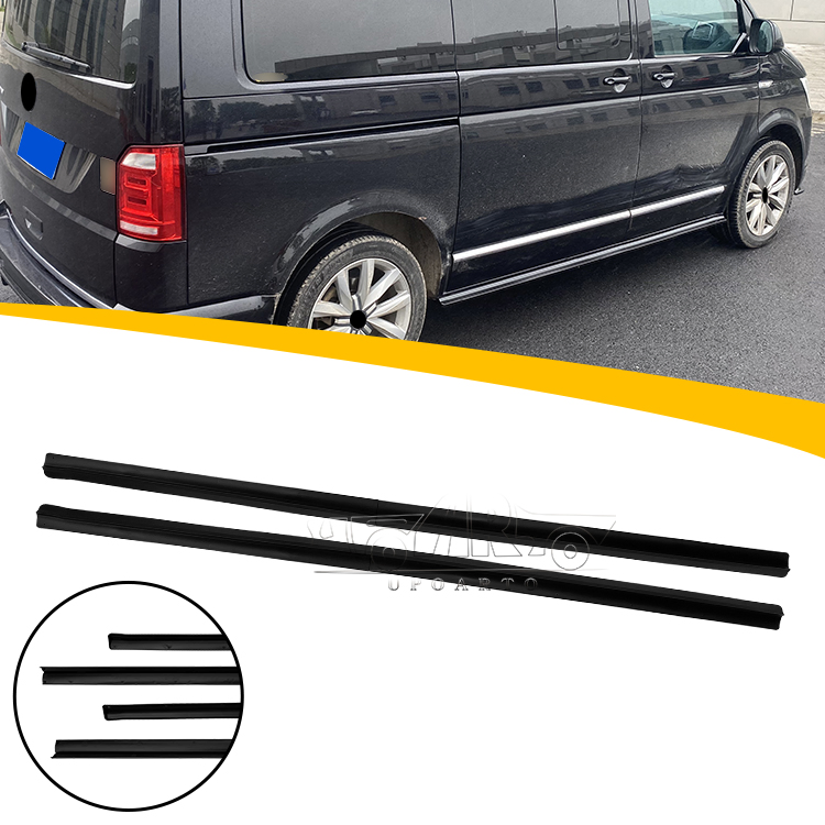 ABS Plastic Carbon Fiber 4 Parts Car Side Skirt for VW T6 Swb Multivan 2015+