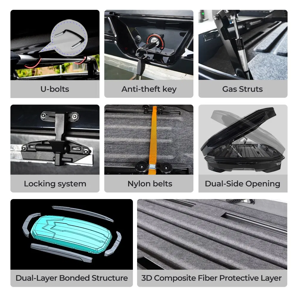 Roof Box 600L SUV Universal Cargo Storage