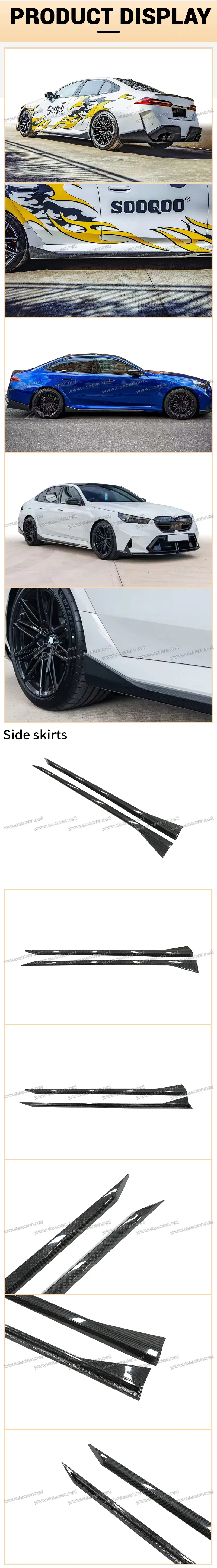 Dry Carbon Fiber MP Style Car Side Skirt for BMW M5 G90 Detail