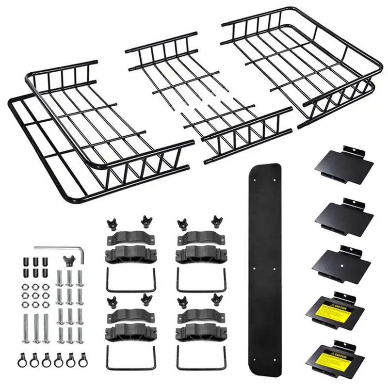 Car Roof Rack Cargo Basket with 150 Lb Capacity Top Luggage Carrier Fit for SUV Truck Cars