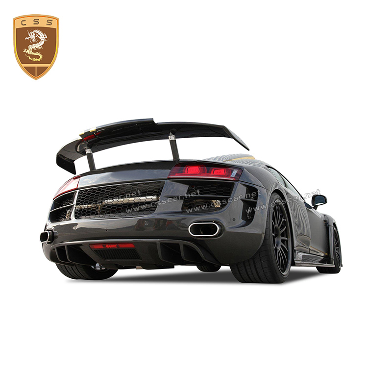 Cheapest Price Ppi Style R8 Carbon Fiber Rear Trunk Spoiler Wing for Audi