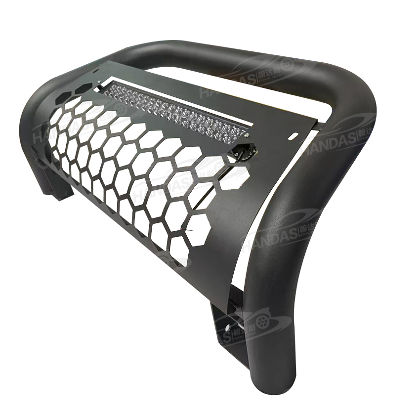 4X4 Pickup Accessories Car Bumper Guard Nudge Bar Front Grille Guard with LED Lights for Toyota Hilux Revo Vigo
