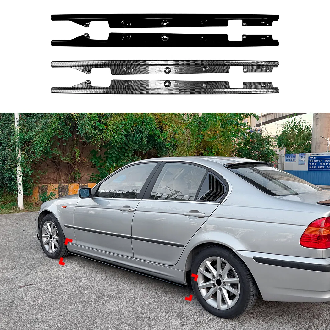 E46 Gloss Black Side Skirts