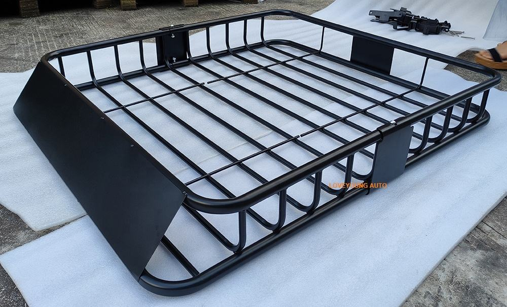 Dropshipping Universal Roof Rack Basket Cargo Luggage Carrier Steel Car Roof Basket