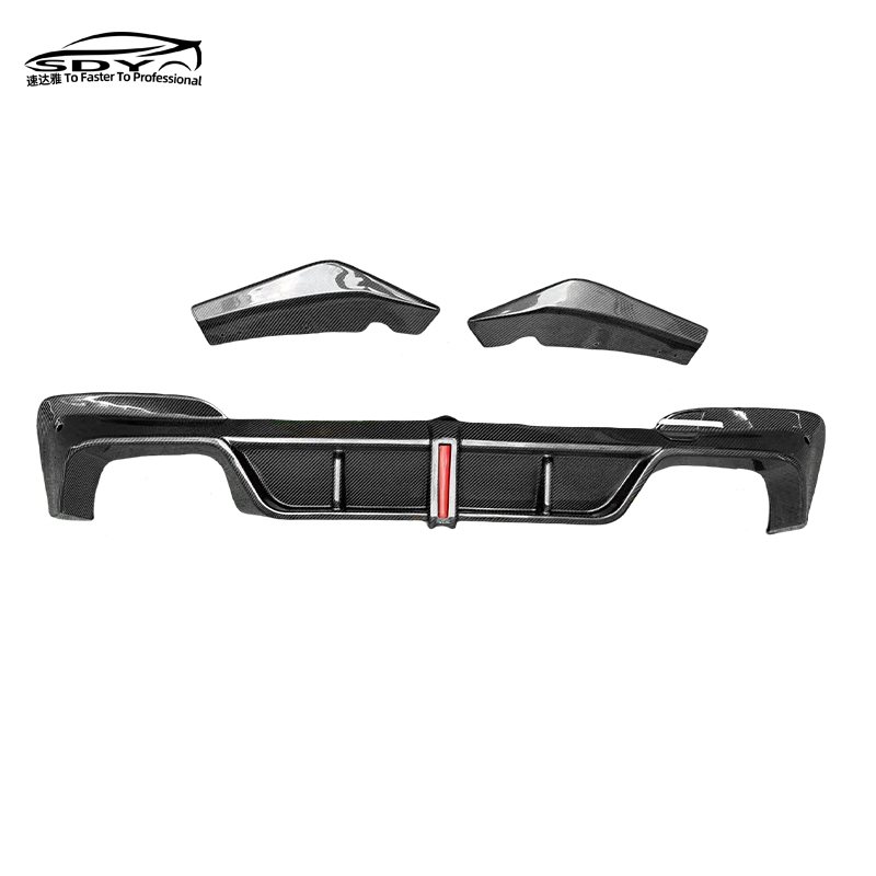 G01 X3 High Quality KB Style Carbon Fiber Rear Diffuser With Light Rear Bumper Lip for BMW G01 X3