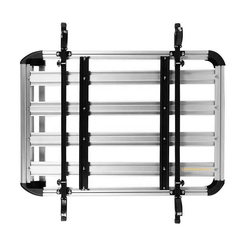 Aluminum Silver Universal Truck SUV Car Cargo Carrier Luggage Carrier Roof Rack 4X4 Basket