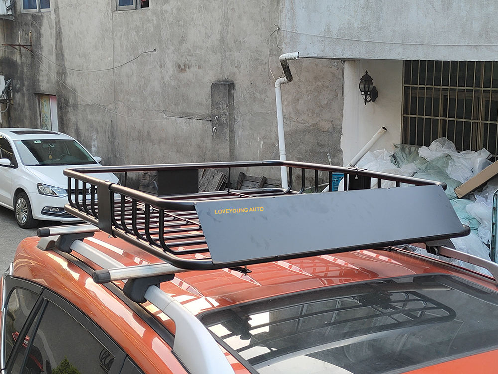 Car Roof Rack Cargo Basket with 1ookg Capacity Top Luggage Carrier Fit for SUV Truck Cars