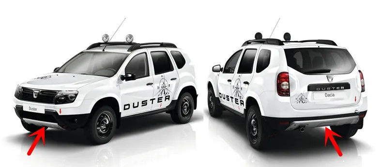 Dacia Duster Bumper Skid Plates Front View
