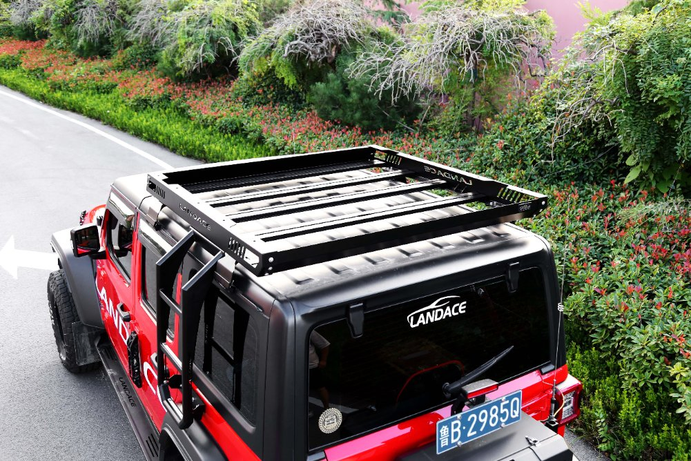 Aluminum Alloy Roof Rack Cargo Basket with Light Rooftop Carrier