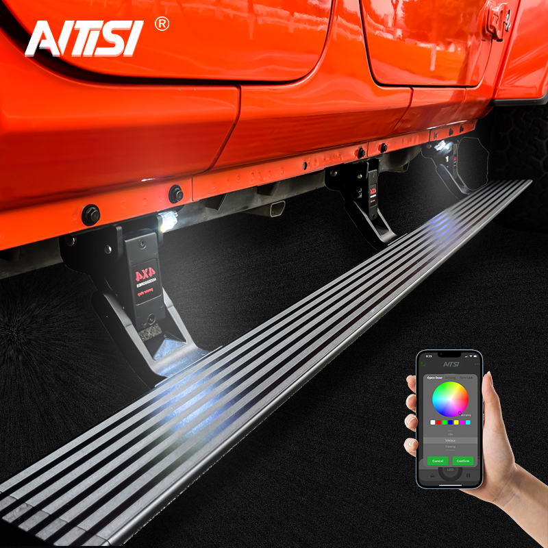 ANTISI OEM Brand Power Side Step Car Aluminum Retractable 4x4 SUV Automatic Electric Running Boards for JEEP Wrangler JL 4 Door