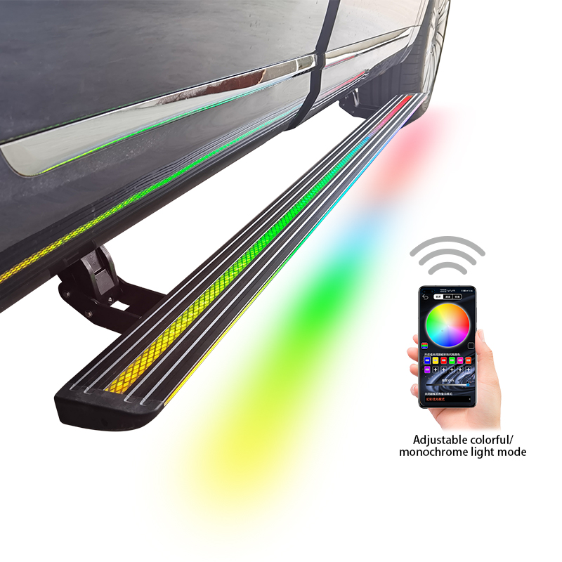 Hot Sale Accessories Power Aluminium Alloy Threshold Vehicle Running Board for Suv Electric Side Step LED Light