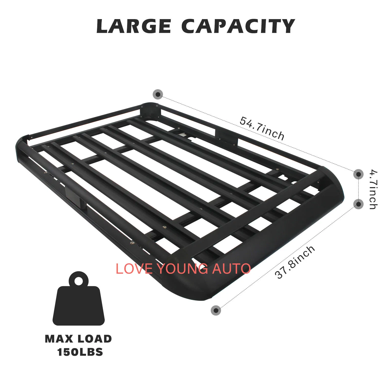 Roof Basket Aluminum Luggage Carrier Car Roof Rack Bar Cargo Car Top