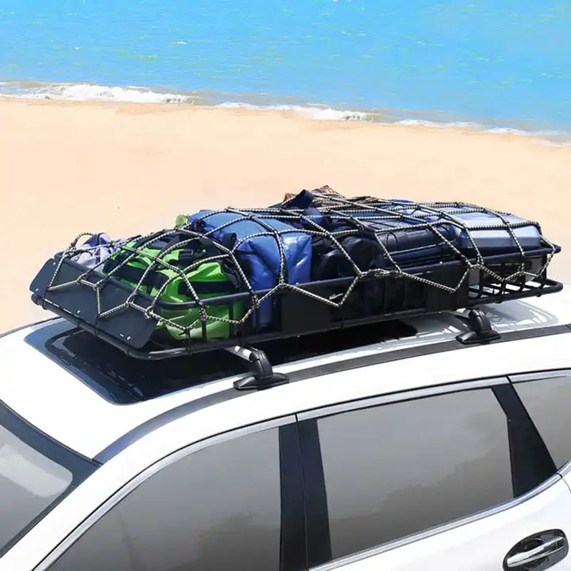 Car Roof Rack Cargo Basket with 150 Lb Capacity Top Luggage Carrier Fit for SUV Truck Cars
