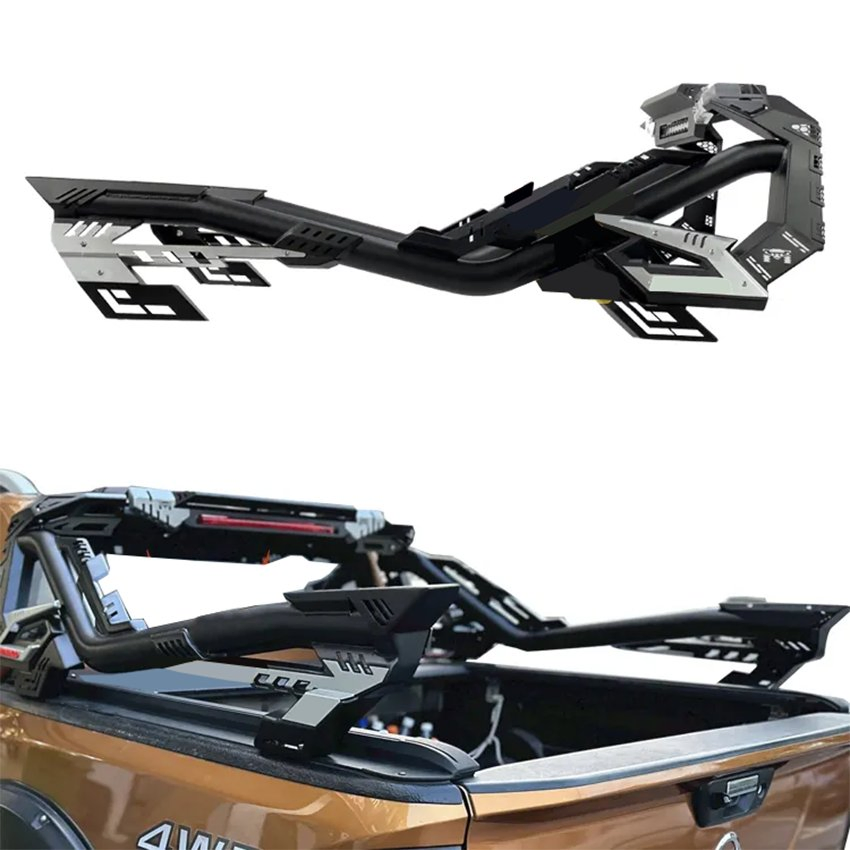 Handas Universal Truck Bed Adjustable Sport Roll Bar Steel Roll Bar Compatible with Dodge RAM F-150 Gmc