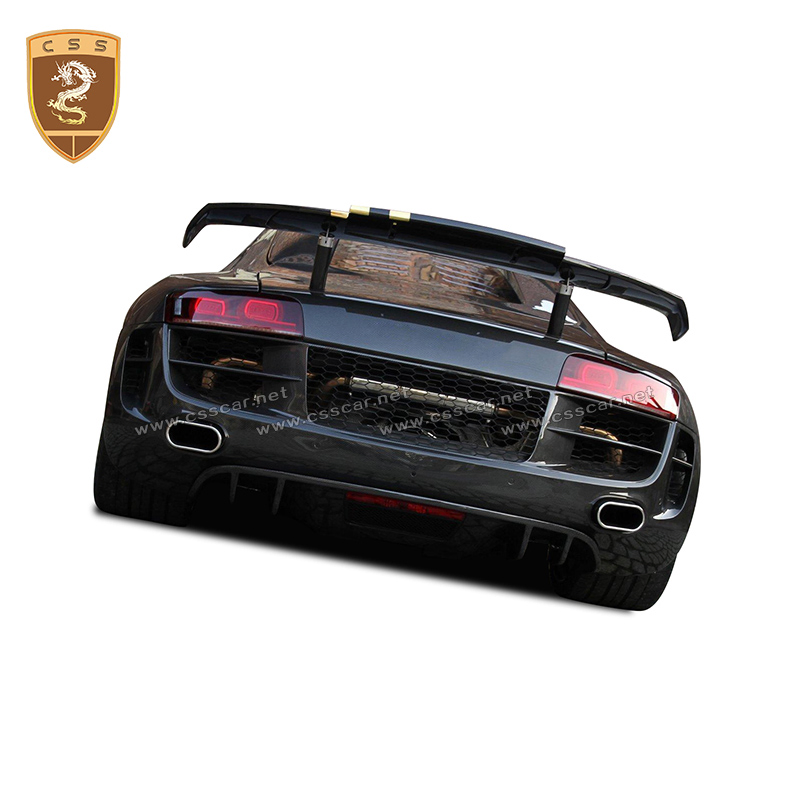 Cheapest Price Ppi Style R8 Carbon Fiber Rear Trunk Spoiler Wing for Audi