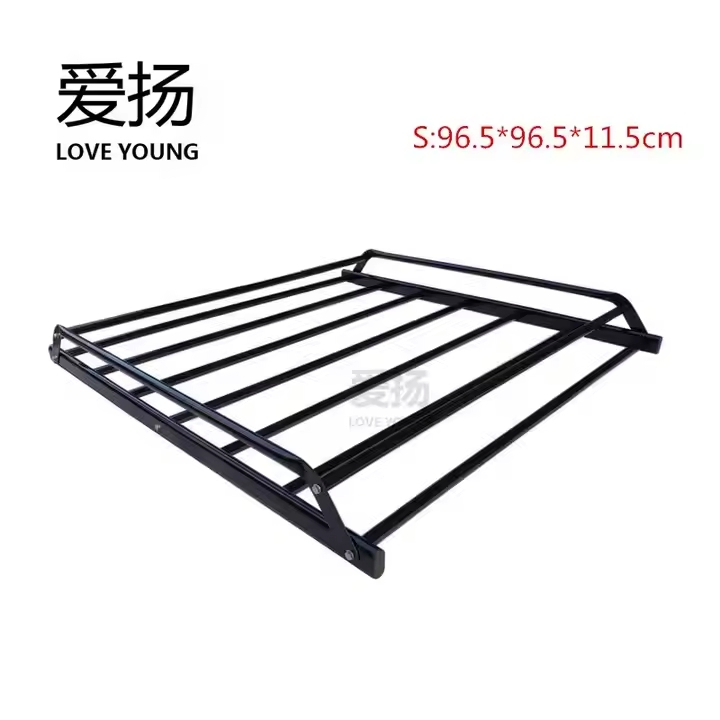 Universal Quality Steel Simple Roof Cargo Rack Carrier Black Car Rack Basket