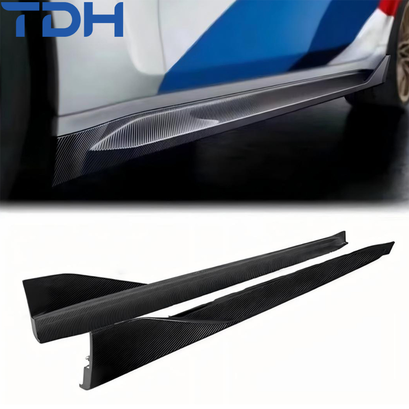 Car Accessories High-End Dry Carbon Fiber Side Skirt for BMW G80 G82 M3 M4 Modified to MP Style Carbon Fiber Side Skirt