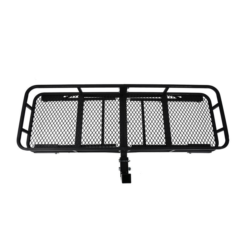Basket Trailer Hitch Cargo Carrier Folding Cargo Rack Rear Hitch Tray Luggage Basket