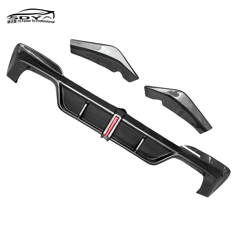 G01 X3 High Quality KB Style Carbon Fiber Rear Diffuser With Light Rear Bumper Lip for BMW G01 X3