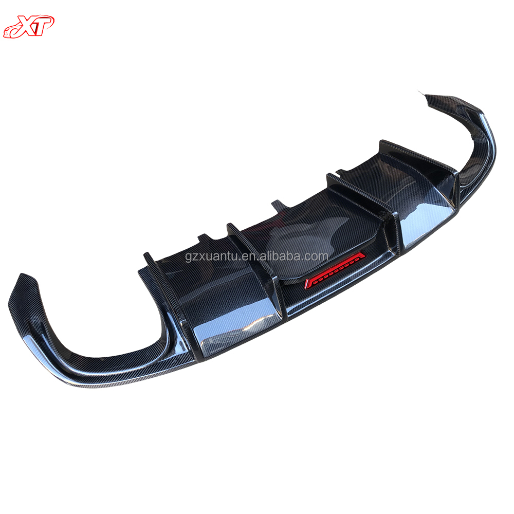 KB Style Carbon Fiber Rear Bumper Diffuser For Audi A5 S5 B8.5 Sports Spoiler Lip Bodykit 2012-16