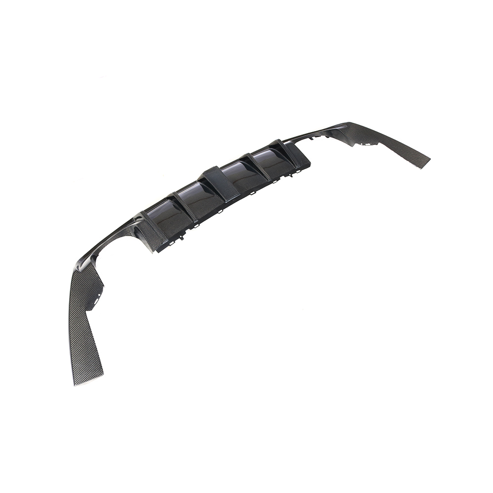 Carbon Fiber Rear Bumper Diffuser with LED Brake Light for Audi RS3 Base Sedan 4-Door 2017-2018