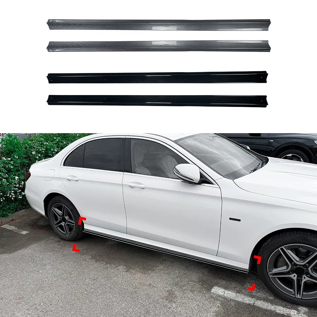 W213 Carbon Black Side Skirt for Mercedes Benz E Class W213 2016-2023 Amg Line Car Accessories