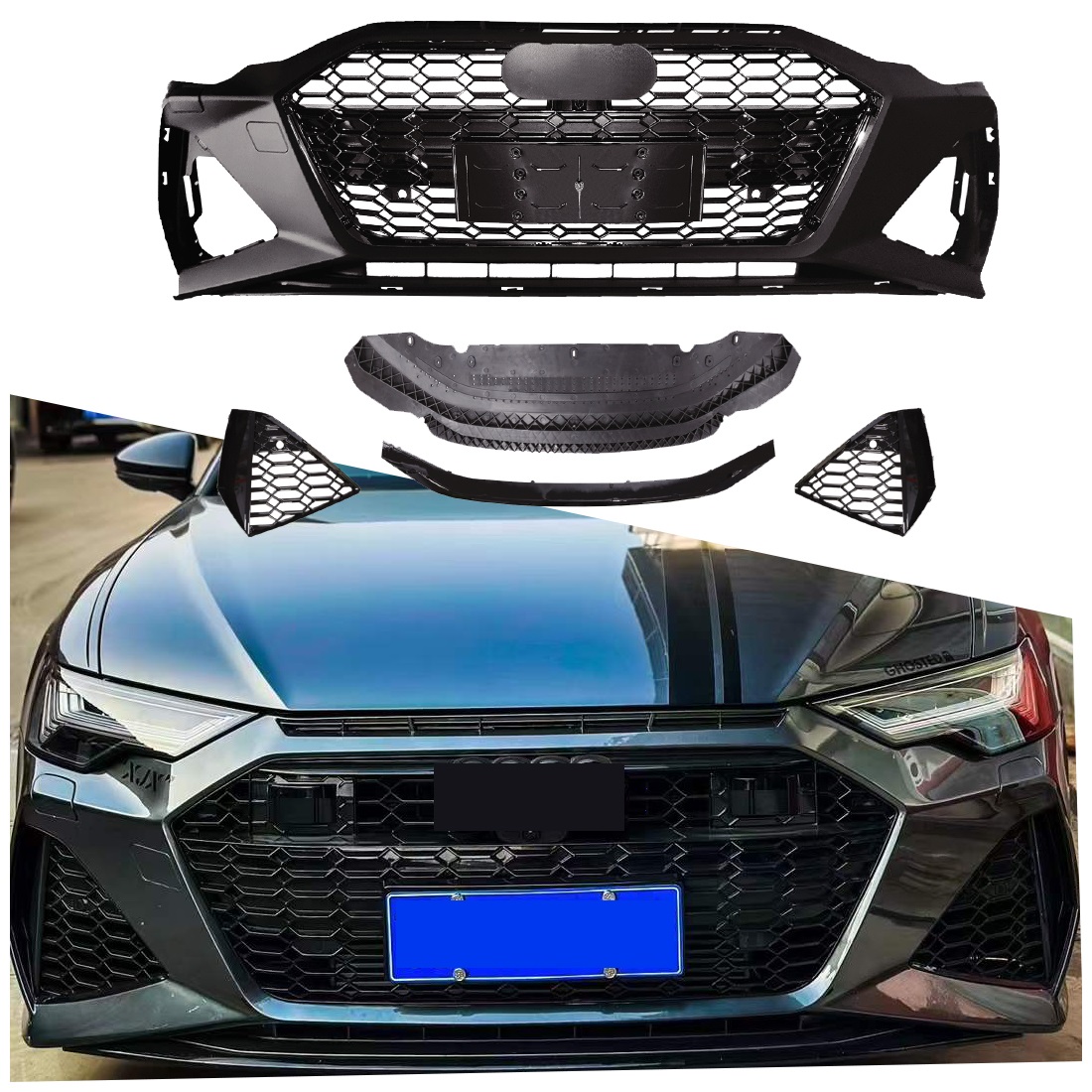 RS Style Front Bumper Body Kits for audi Facelift A6 Avant Avant 4A5 C8)2019-2022 Front Bumper Rear Bumper Rear Diffuser