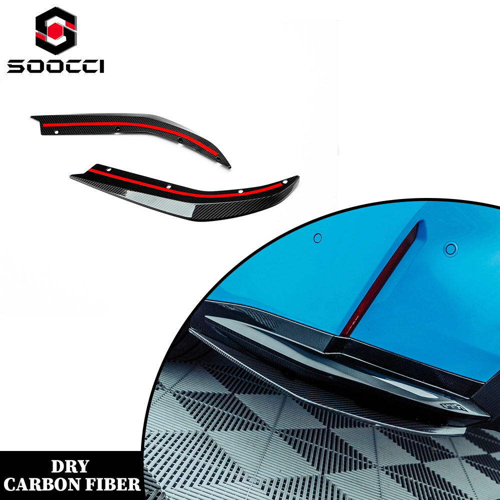 Dry Carbon Fiber R44 Style M3 M4 Rear Side Splitter Set for BMW M3 G80 G81 M4 G82 G83 Rear Bumper Extension Piece Diffuser