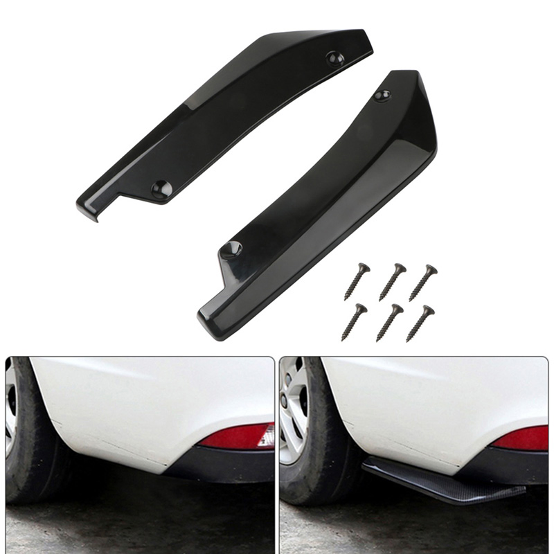 Car Body Kit Accessories Car Rear Bumper Spoilers Protector Lip Car Rear Bumper Lip Side Fin Skirts