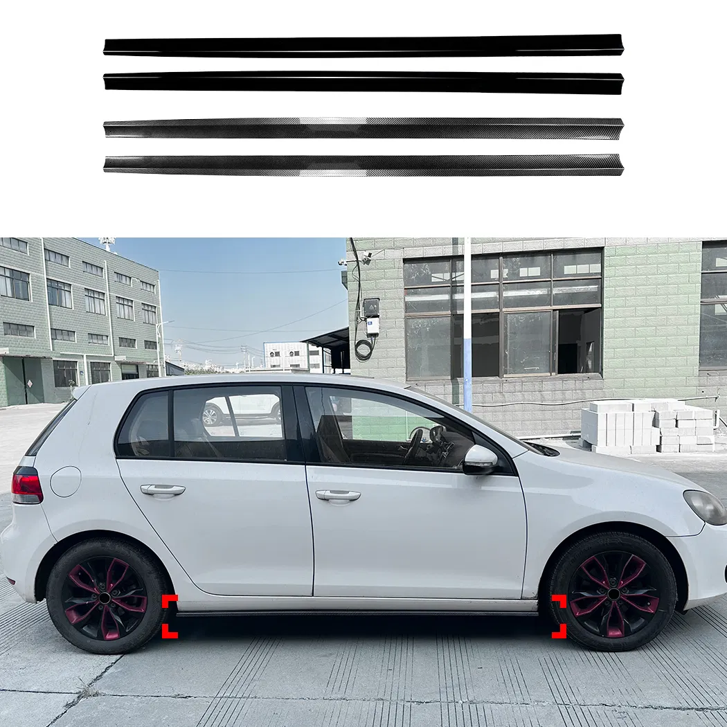 Golf Mk6 Gloss Black Side Skirts 1