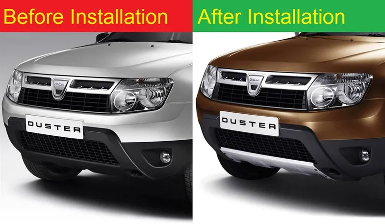 Dacia Duster Bumper Skid Plates Rear View
