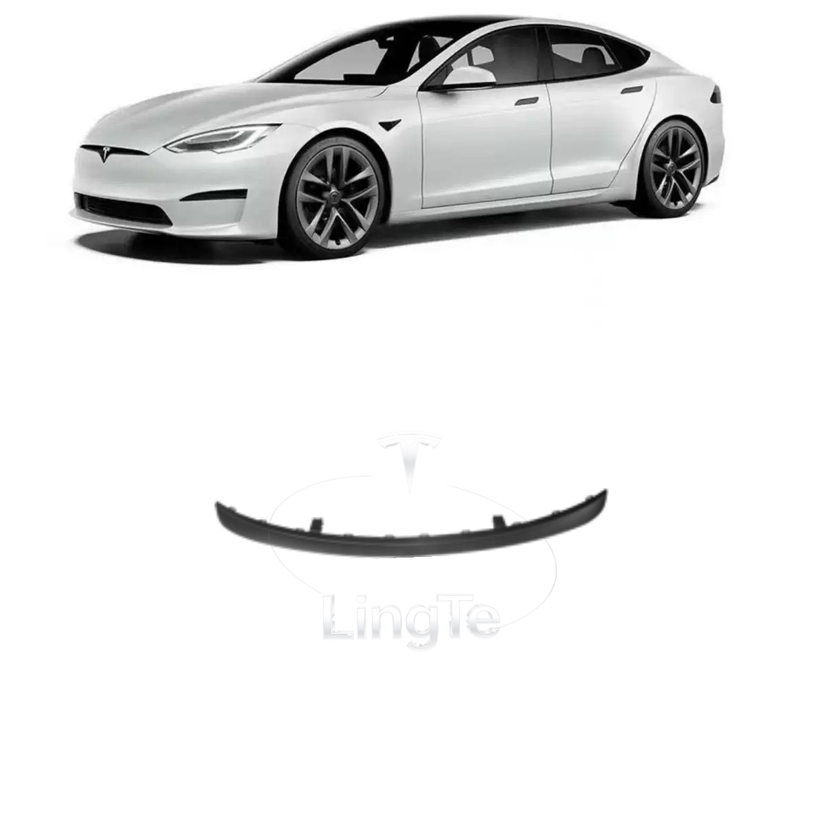 LingTe Model 3 Genuine 1083984-00-B High Quality Matte Black New Rear Bumper Lower Diffuser &amp; Trim Panel Direct Replacement