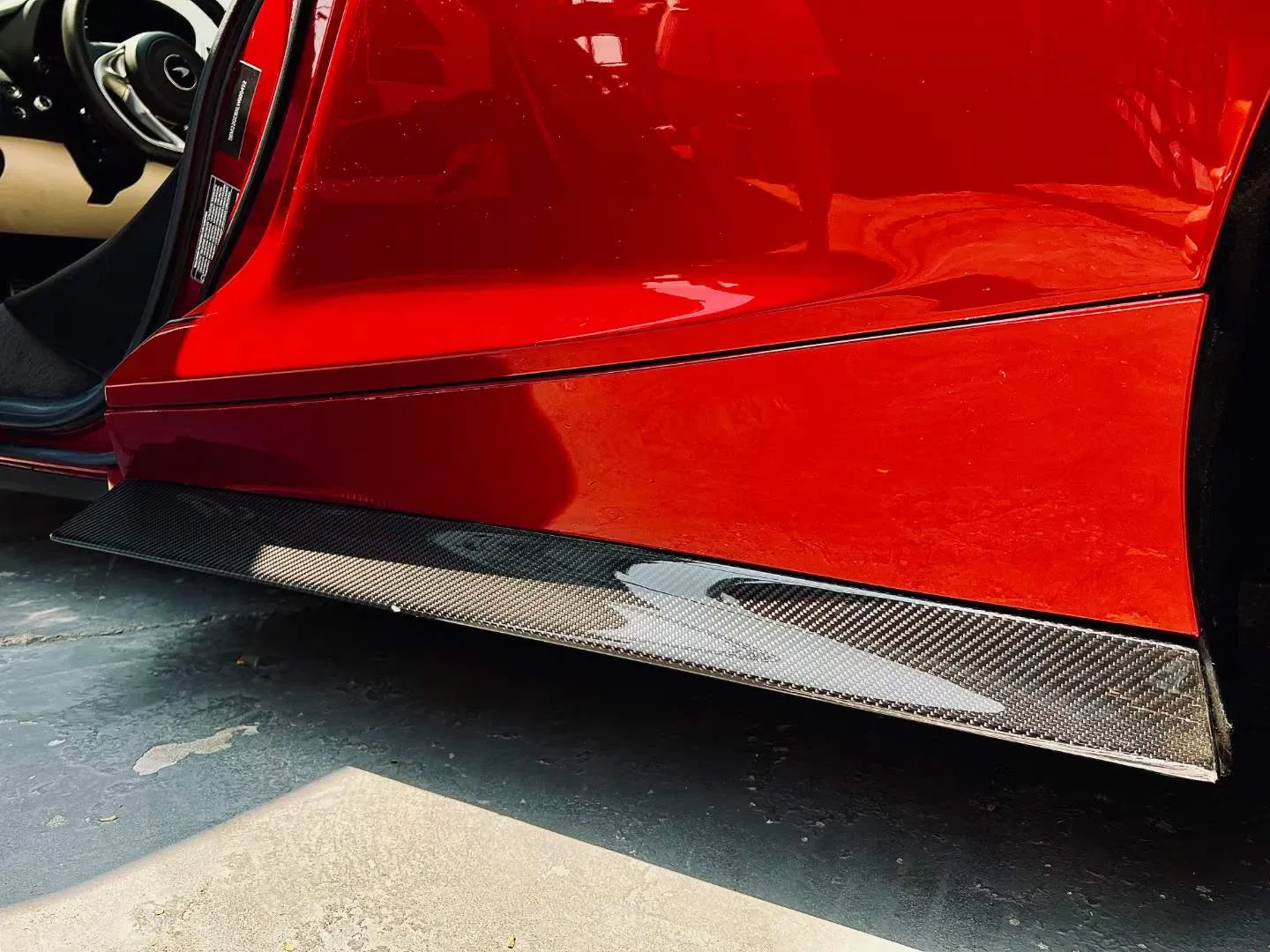 Dry Carbon Fiber Novite Style Welcome Pedal Car Front Lip Rear Diffuser Side Skirts Small Body Kit for Mclaren Gt